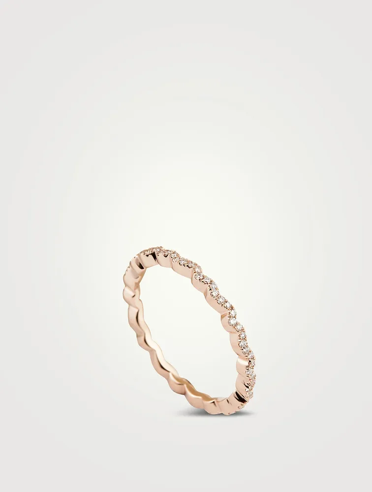 Ivy 18K Rose Gold Eternity Band With Diamonds