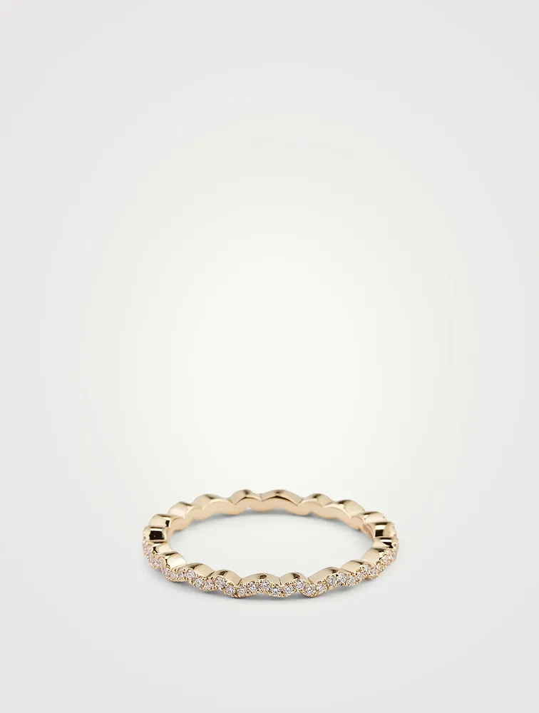 Ivy 18K Gold Eternity Band With Diamonds