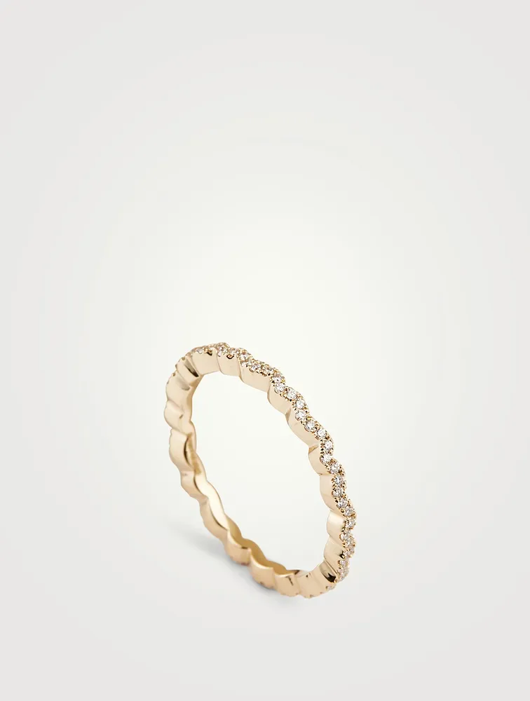 Ivy 18K Gold Eternity Band With Diamonds