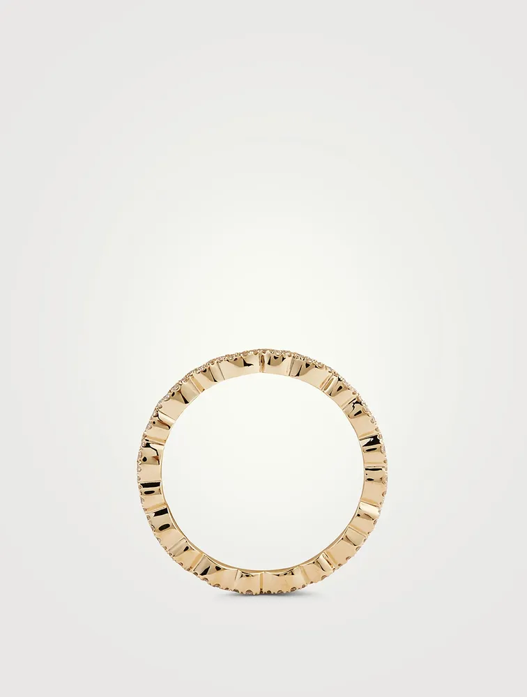 Ivy 18K Gold Eternity Band With Diamonds