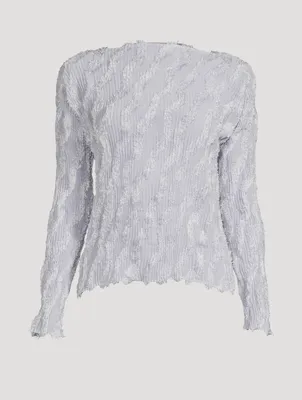 Fuzzy Pleats Top