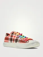 Canvas Sneakers Check Print