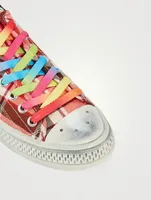 Canvas Sneakers Check Print