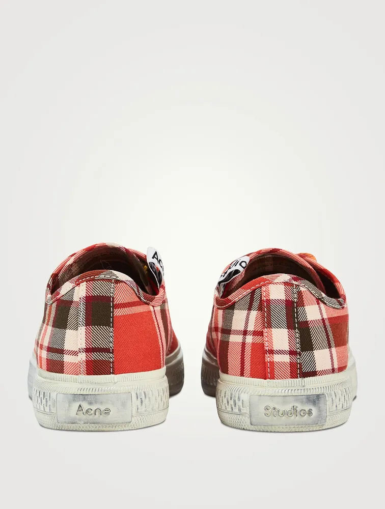 Canvas Sneakers Check Print