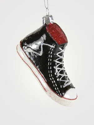 Retro Sneaker Glass Ornament