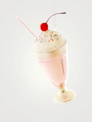 Tall Milkshake Glass Ornament