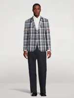 Hairline Madras Check Jacket With Armband