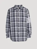 Hairline Madras Check Down Shirt Jacket