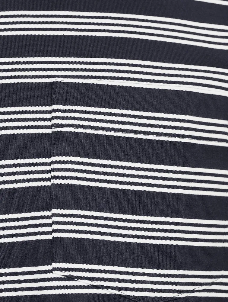 Jersey Pocket T-Shirt Striped Print