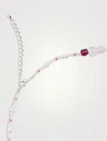 Fruit Assembly x Beaded Dark Pink Raspberry Necklace With Pearls