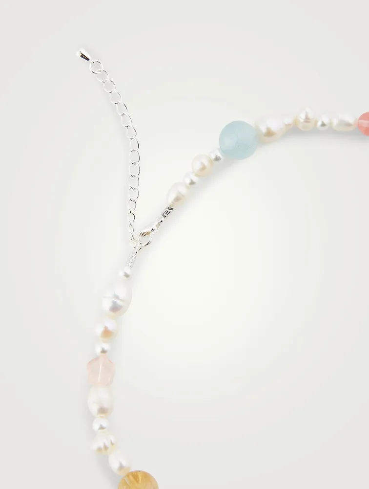 Beaded Mixed Necklace With Pearls