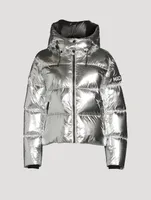 Evie Metallic Oversized Down Puffer Jacket