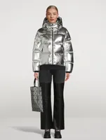 Evie Metallic Oversized Down Puffer Jacket