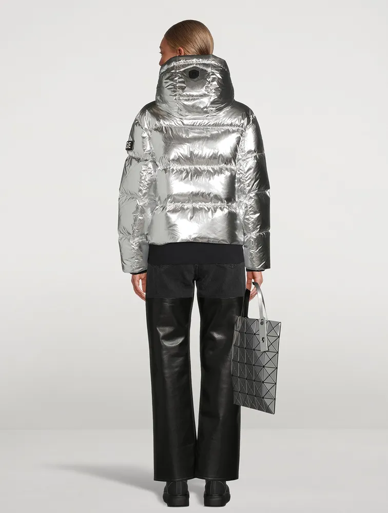 Evie Metallic Oversized Down Puffer Jacket