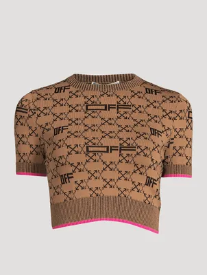 Monogram Cropped Sweater