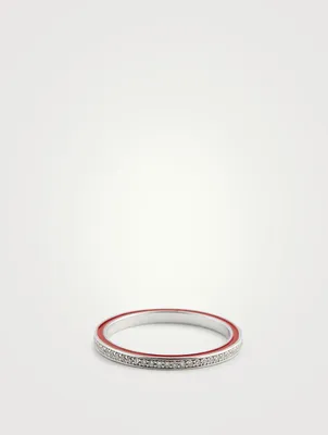 Si Joli Amour 18K White Gold Ring With Diamonds