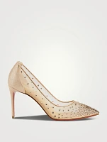 Follies Strass Mesh Suede Pumps