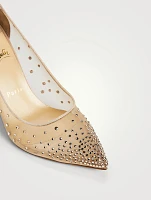 Follies Strass Mesh Suede Pumps