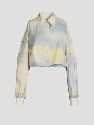 Cropped Shirt In Daybreak Print