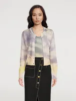 Wool And Silk Cardigan Daybreak Print