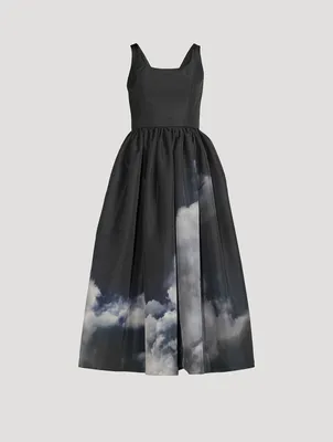 Polyfaille Midi Dress Storm Print