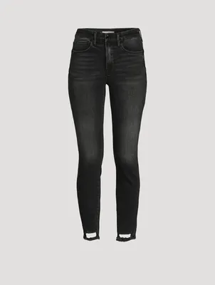 Good Legs Shadow-Pocket Skinny Jeans With Broken Hem