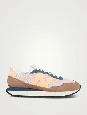 Suede And Mesh Sneakers