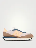 Suede And Mesh Sneakers