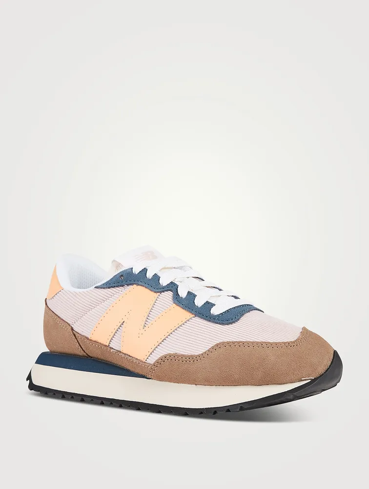 Suede And Mesh Sneakers