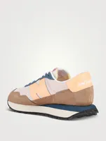 Suede And Mesh Sneakers