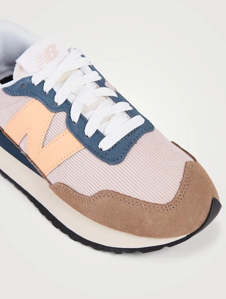 Suede And Mesh Sneakers