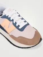 Suede And Mesh Sneakers