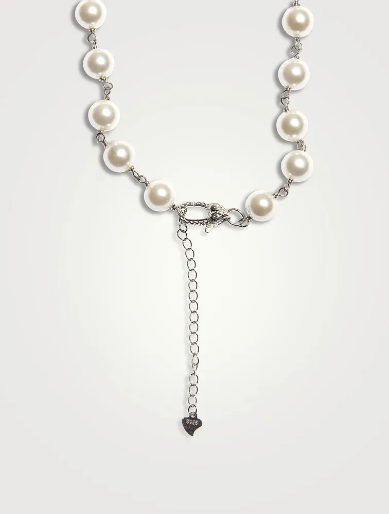 Rocky Radiant Heart Necklace With Pearls