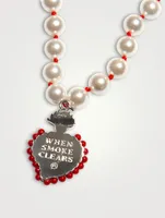 Radiant Heart Necklace With Pearls