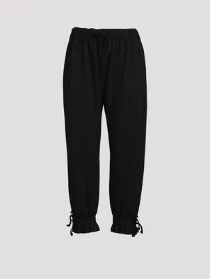 Joggers With Shirred Cuffs