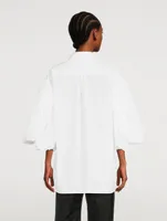 Layered Signature Sleeve Cotton Shirt