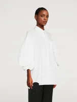 Layered Signature Sleeve Cotton Shirt