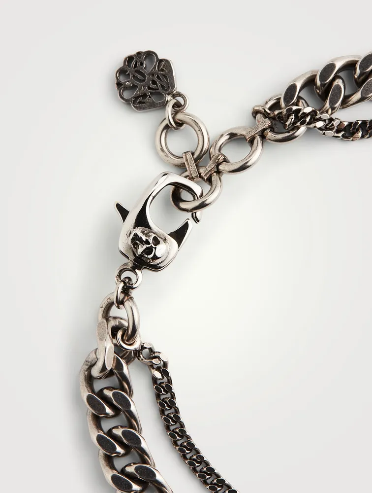 Pavé Skull Chain Bracelet