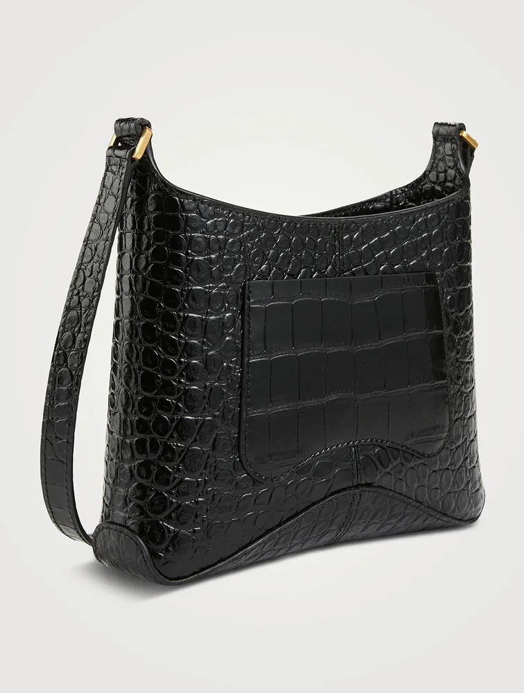 Small XX Croc-Embossed Leather Crossbody Bag
