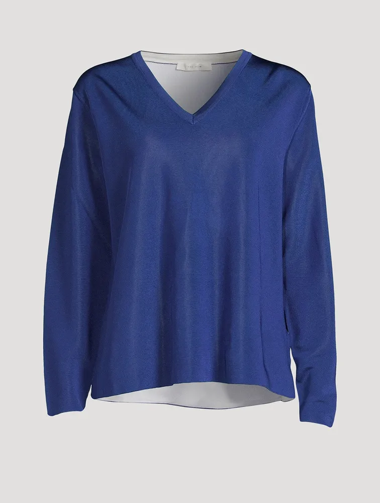 Lucla Reversible V-Neck Long-Sleeve Top