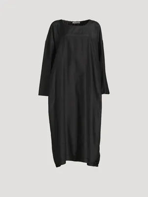 Pamula Cotton and Silk Long-Sleeve Midi Dress