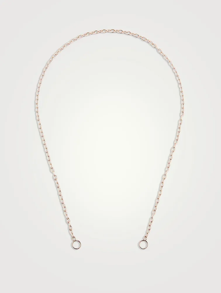 16-Inch 14K Rose Gold Pulley Chain