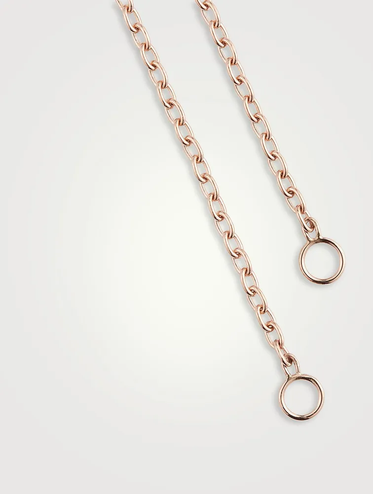 16-Inch 14K Rose Gold Pulley Chain