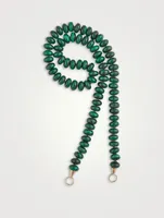 16-Inch Malachite Rondelle Strand With 14K Yellow Gold Loops