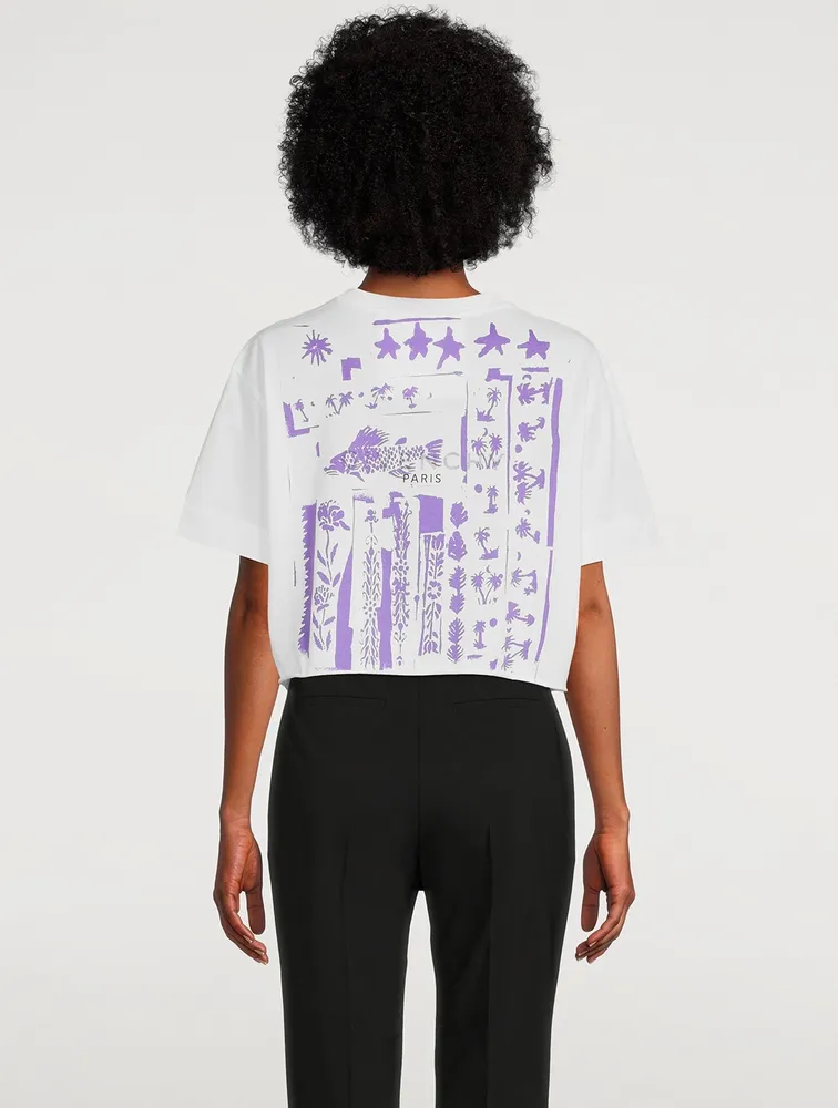 Palm Tree Logo Cropped T-Shirt