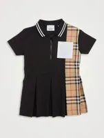 Serena Piqué Polo Dress With Signature Check