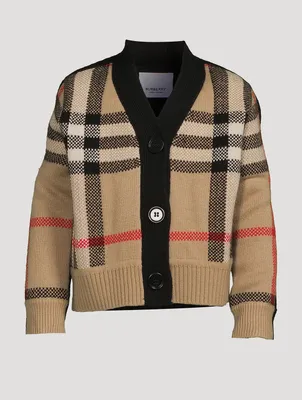 Wool And Cashmere Jacquard Cardigan