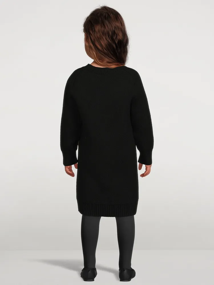 Wool And Cashmere Jacquard Sweater Dress Check Print