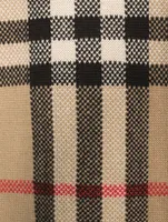 Wool And Cashmere Jacquard Sweater Dress Check Print