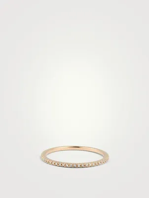 14K Gold Eternity Stack Ring With Diamonds